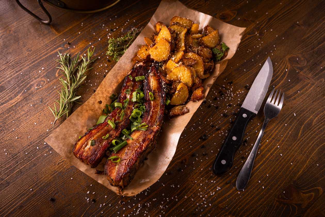 Smoked pork belly menu - 550 gr