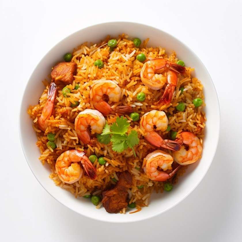 Pražená ryža s krevetami