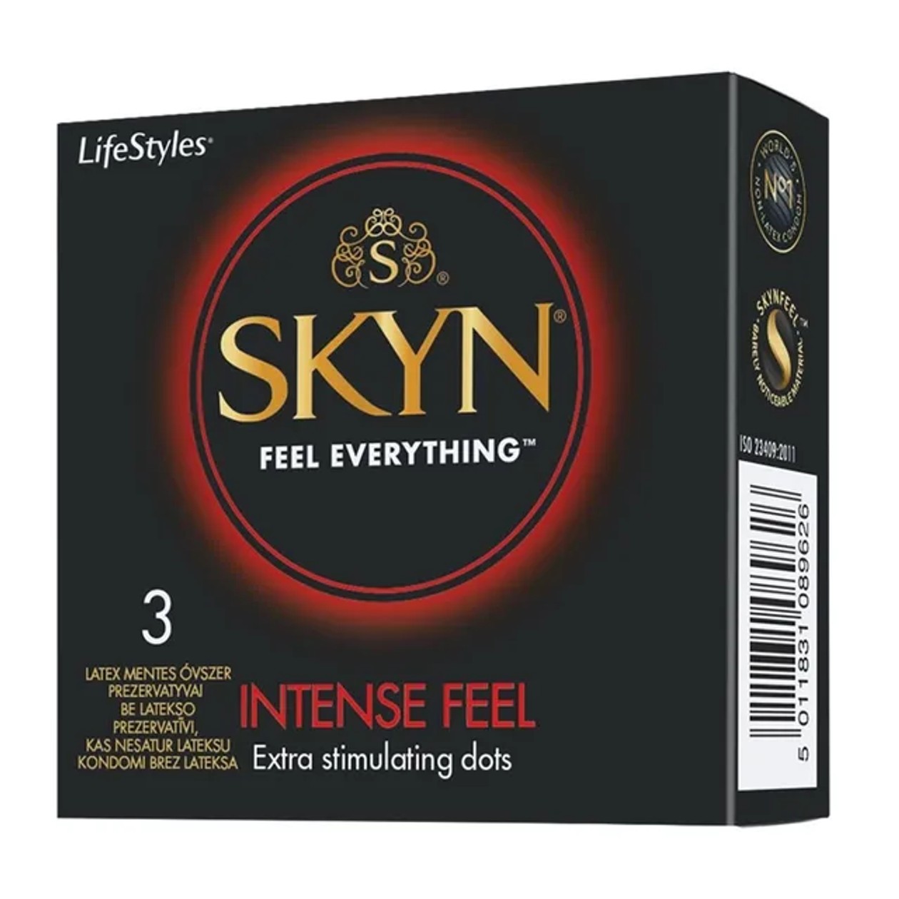Prezervatyvai LIFESTYLES SKYN INTENSE FEEL, 3 vnt.