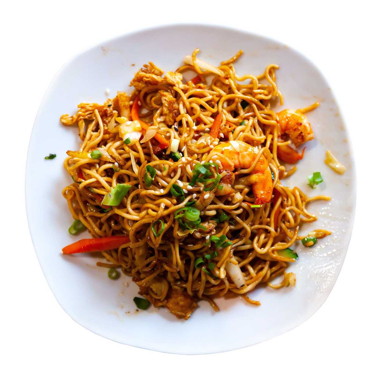 Vietnamese Noodles with Large Prawns