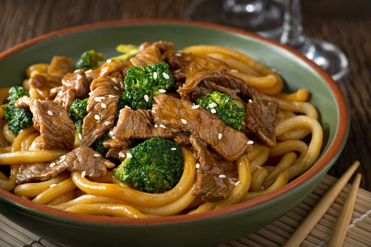 Udon Noodles with Beef