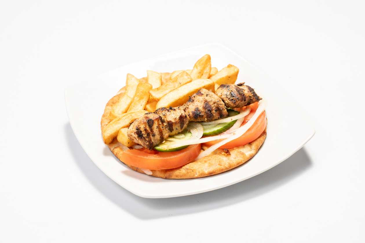 Chicken Souvlaki In Greek Pita