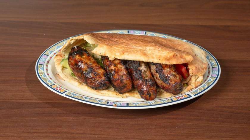 Sheftalia In Cypriot Pita