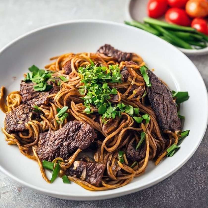 Rice Noodles with Beef
