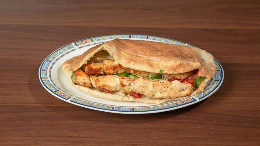 Chicken Souvlaki In Cypriot Pita