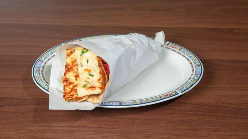 Halloumi In Greek Pita