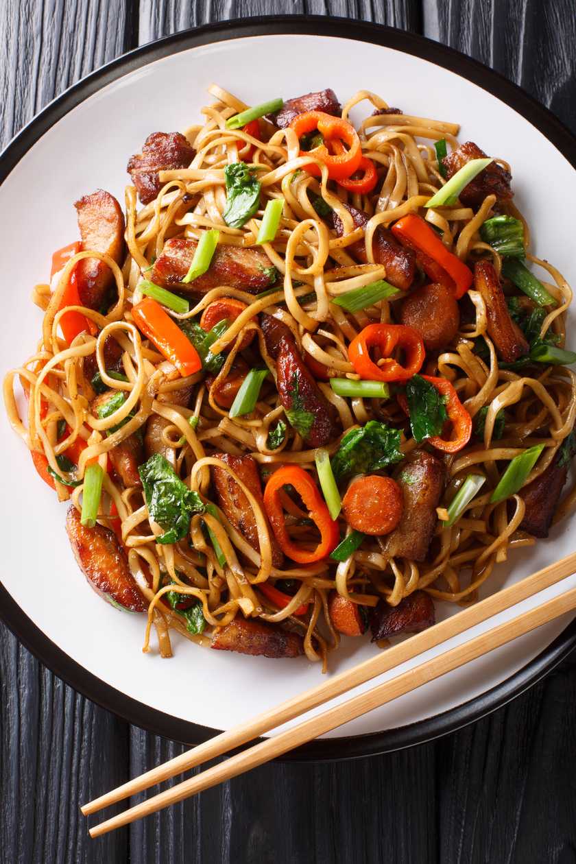 Fried Soy Noodles with Pork