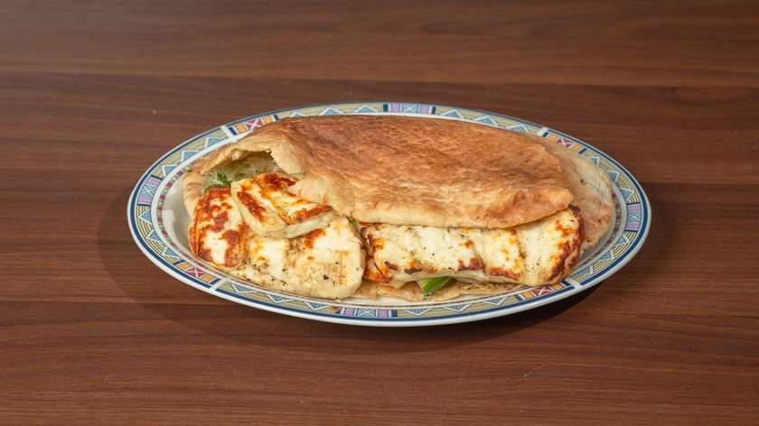 Halloumi In Cypriot Pita