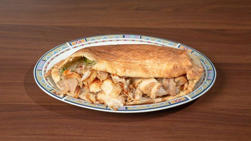 Chicken Gyros In Cypriot Pita