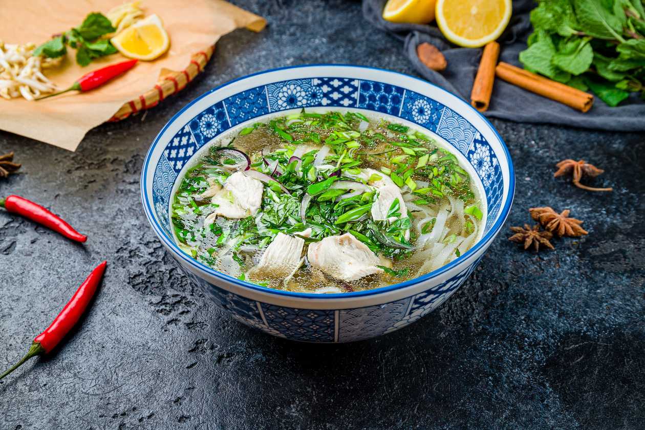Vietnamese Noodles with Chicken