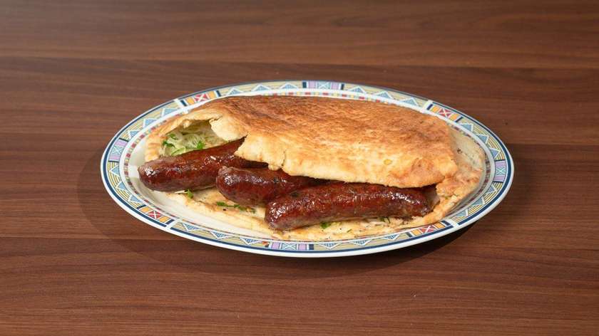 Sausage In Cypriot Pita