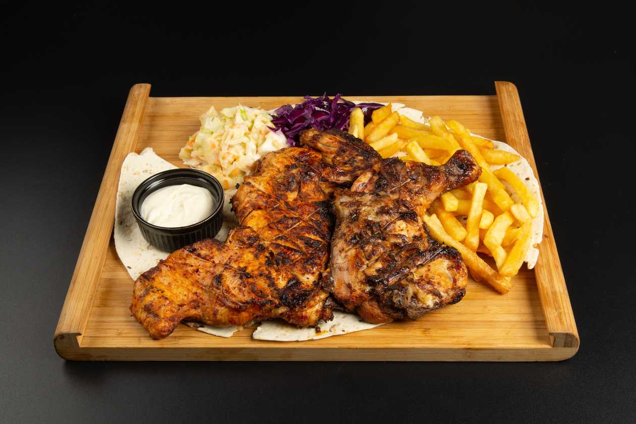 Half a grilled chicken