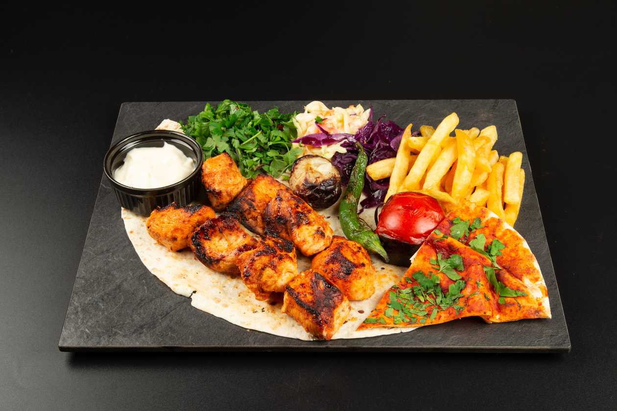 Grilled chicken skewers