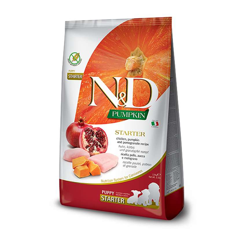 N&D DOG PUMPKIN CHICKEN &POMEGRANATE PUPPYSTARTER ALL BREEDS 800 GR