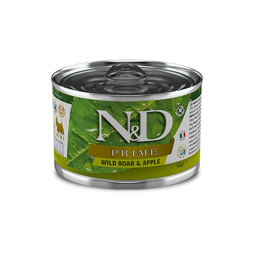 N&D DOG WET FOOD PRIME WILD BOAR & APPLE 140 GR