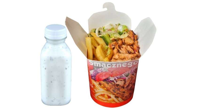 BOX duży shawarma chicken, ayran