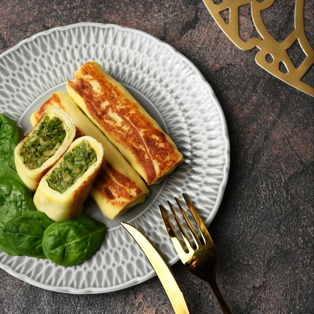 Palačinky s lososem a špenátem 620g