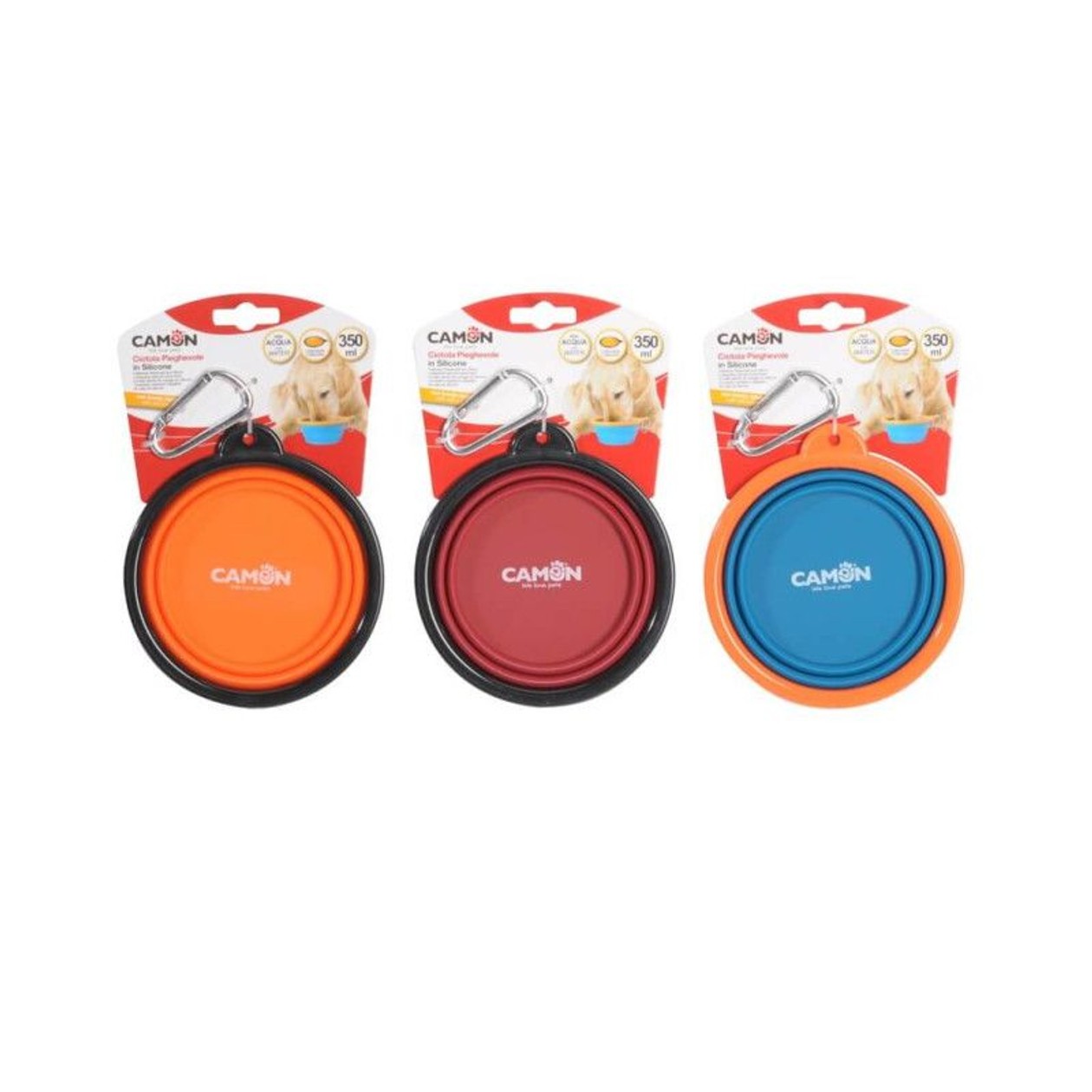 Camon sudedamas kelioninis dubenėlis šunims ir katėms    350 ml (11,5 cm), Forma  Apvali 8878