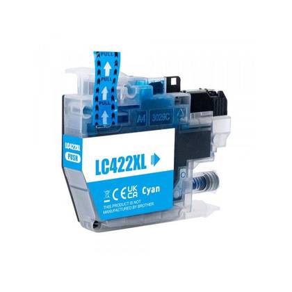Совместимый чернильный картридж Brother LC422XL (LC422XLC) Cyan