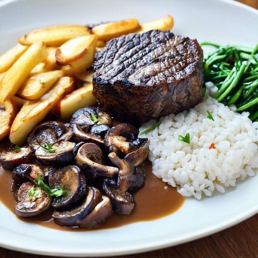 Con Funghi Di Bosco Con Filetto Di Manzo O Lombo Di Vitello