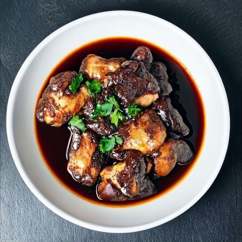 Fried rice with chicken black bean sauce