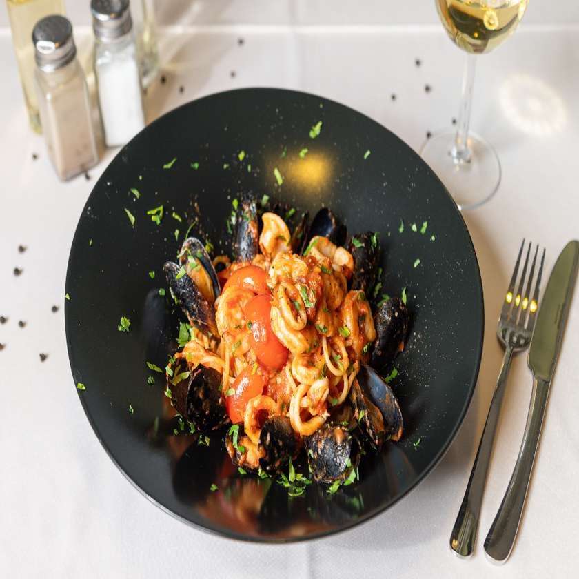 Pasta with shrimps