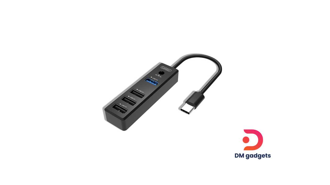 #45#Earldom® USB hub HUB08 Type-C 4 Ports- Black