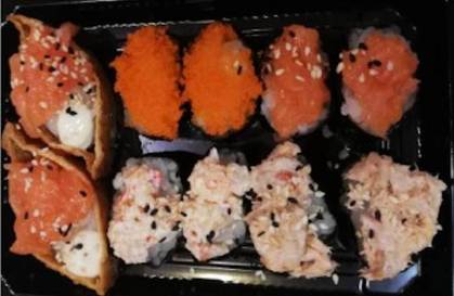 Salmon Tofu and Gunkan