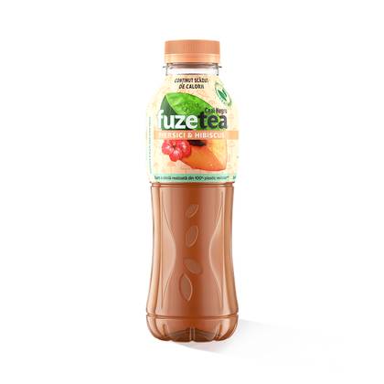 Fuzetea piersică și hibiscus sticlă