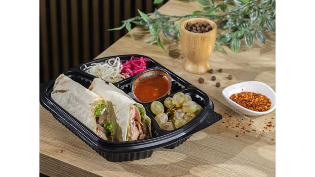 Pork wrap lunch