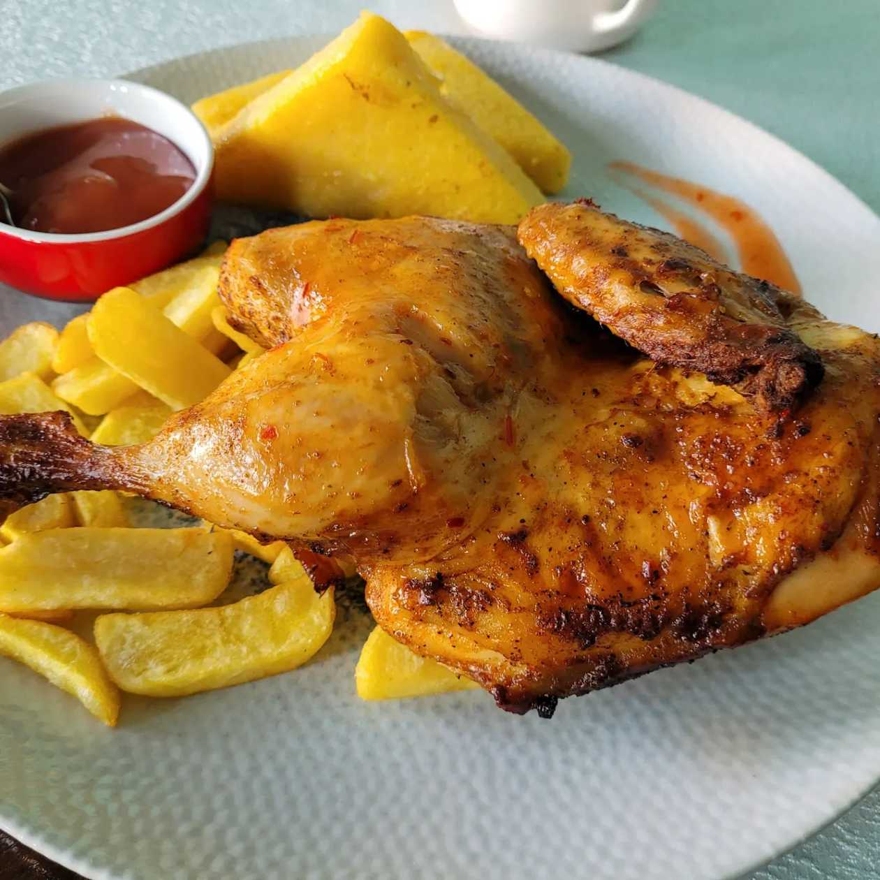 Oven-baked Chicken and Fries
