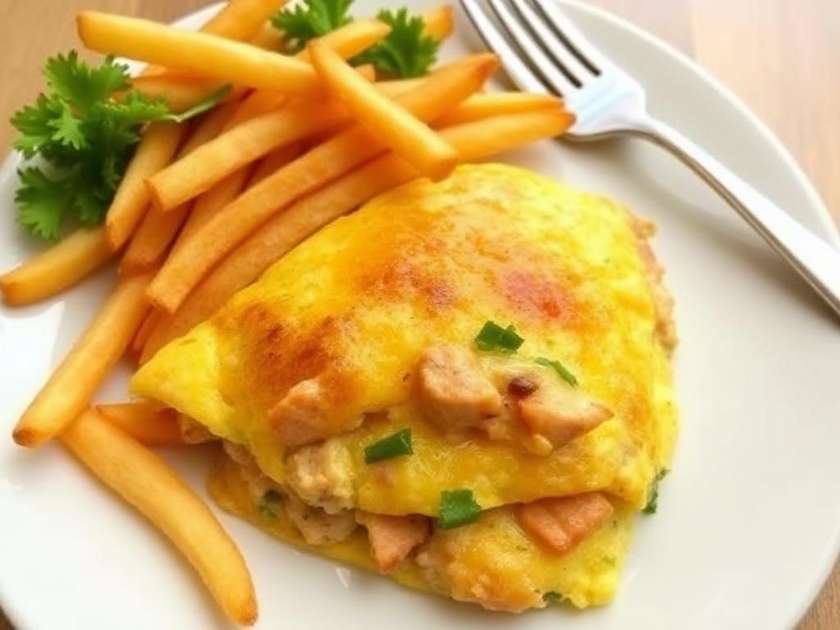Tuna Omelette with Fries