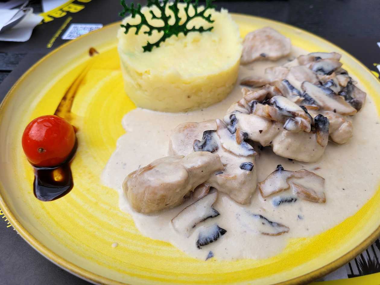 Tenderloin with Mushroom Sauce and Mashed Potatoes