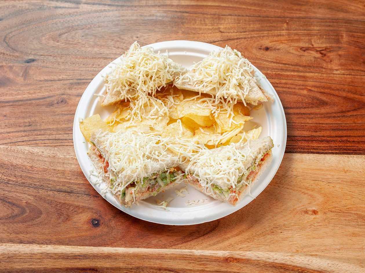 Vegetarian sandwich meal