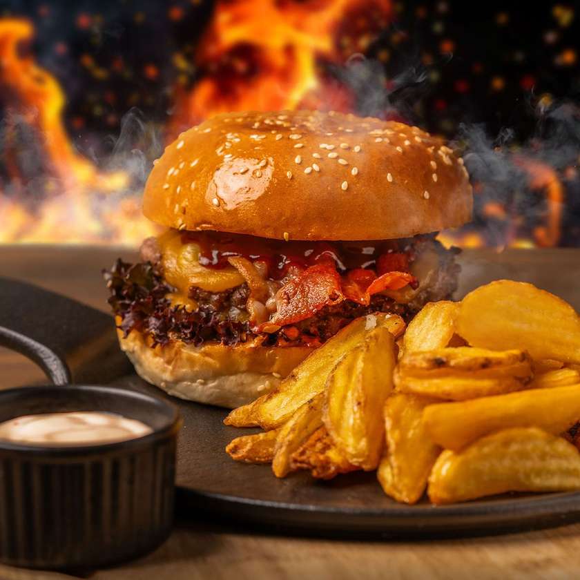 Double smash burger