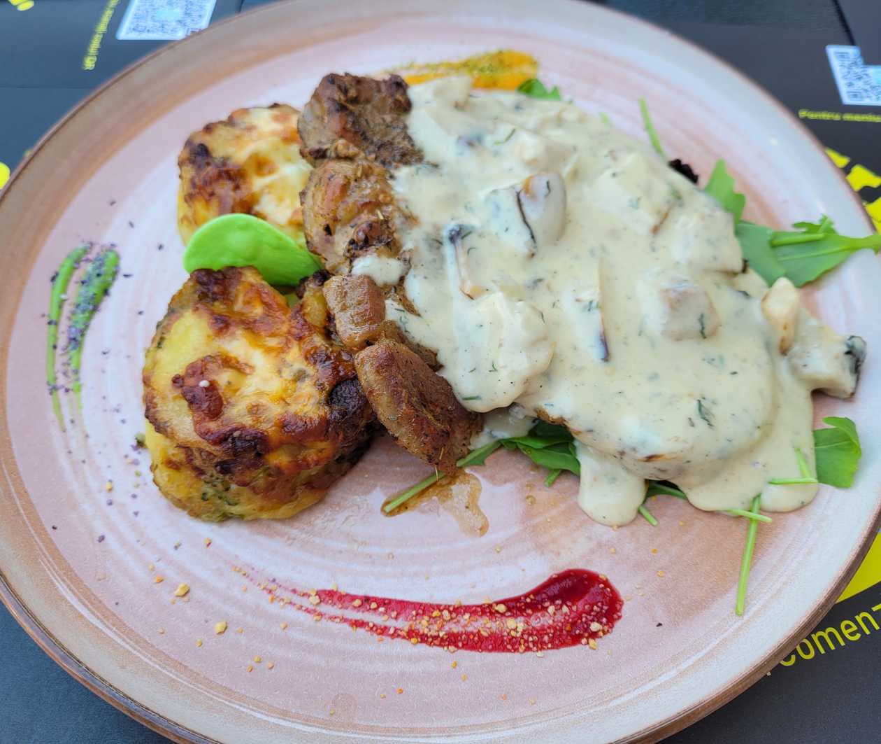 Neck Steak with Bellows Cheese Sauce