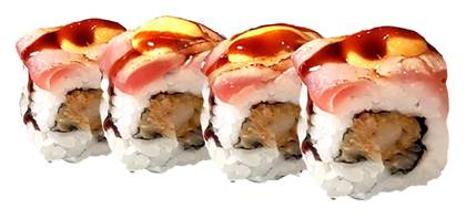 Flambe tuna roll