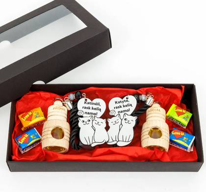 Car Air Freshener Set for Couples "Katinėliai"