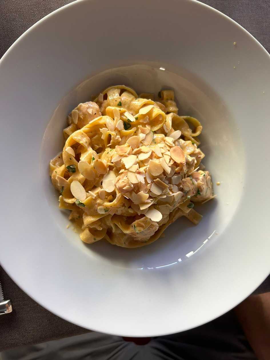 Salmon tagliatelle