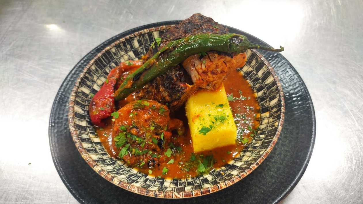 Mackerel Brine with Polenta