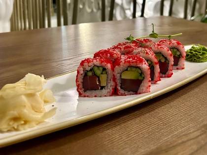 California Roll with Tuna and Tobiko Caviar