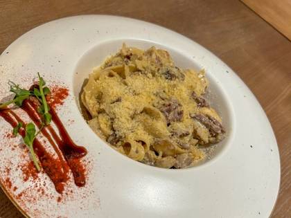 Pasta with Veal and Mushrooms