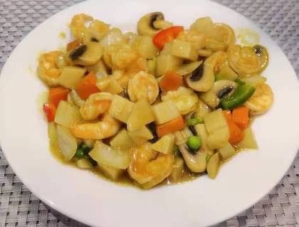 Prawns with Curry