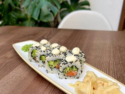 California Roll in Sesame with Salmon
