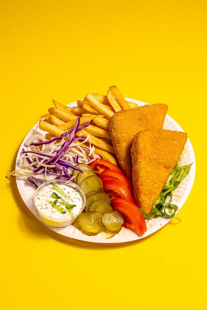 Breaded Cheese on a Plate