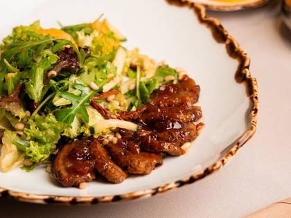 Mixed Salad with Roasted Duck and Orange Dressing