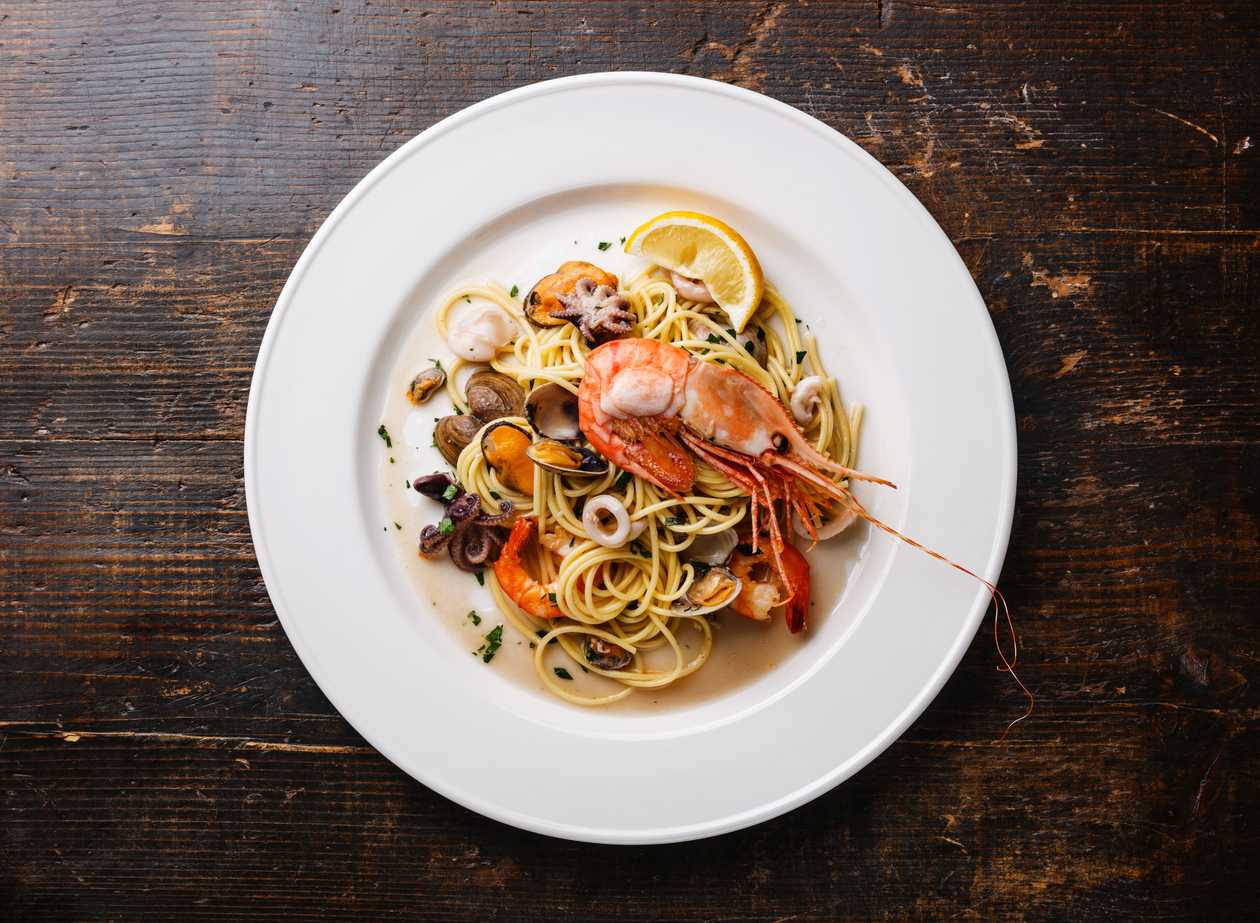 Pasta with seafood
