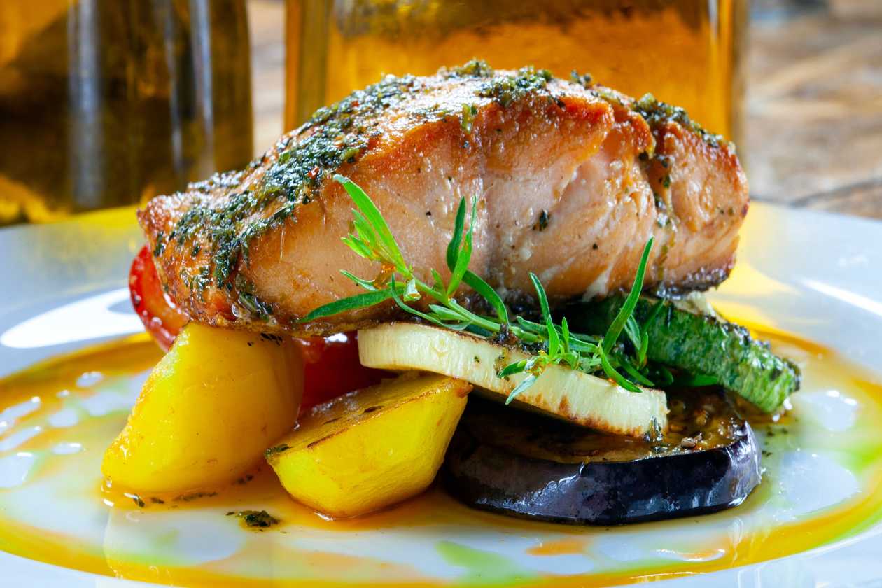 Salmone e Verdedure Grigliate / Salmon with Grilled Vegetables