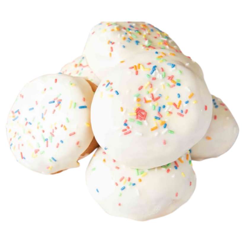 White Chocolate Glazed Mini Donuts