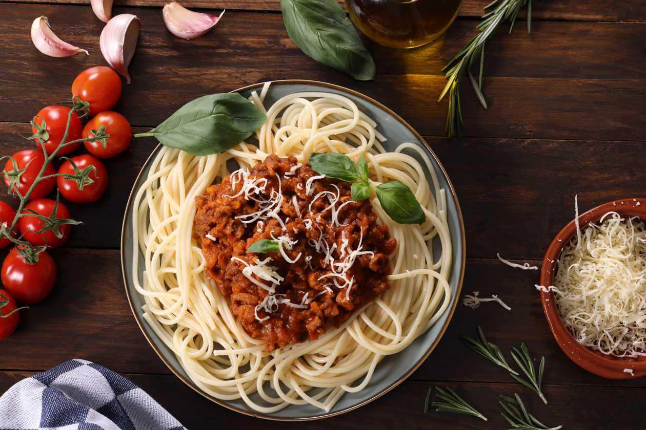 Spaghetti con ragů alla Bolognese